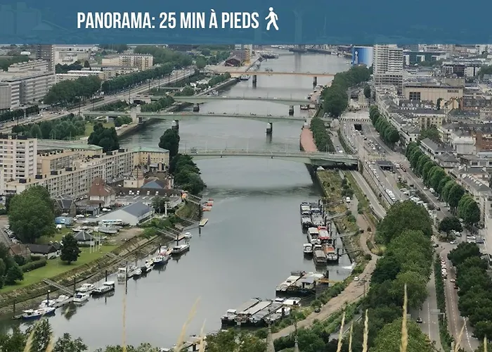 Voyage Au Calme à 10 Minutes Du Centre Avec Parking Inclus Et Fibre, Idéal Solo Et Pro Rouen